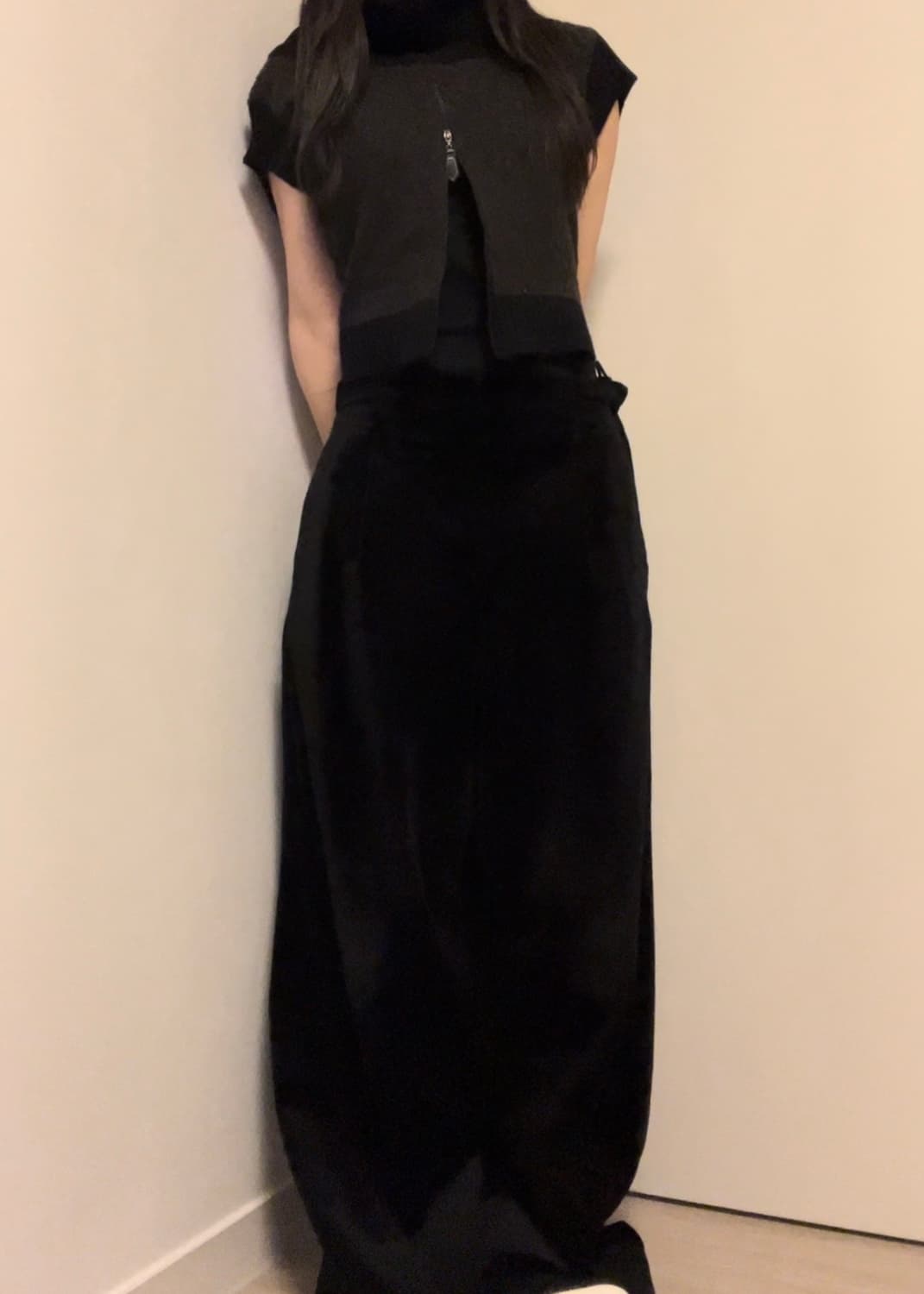 black turtle neck knit vest 상품이미지2