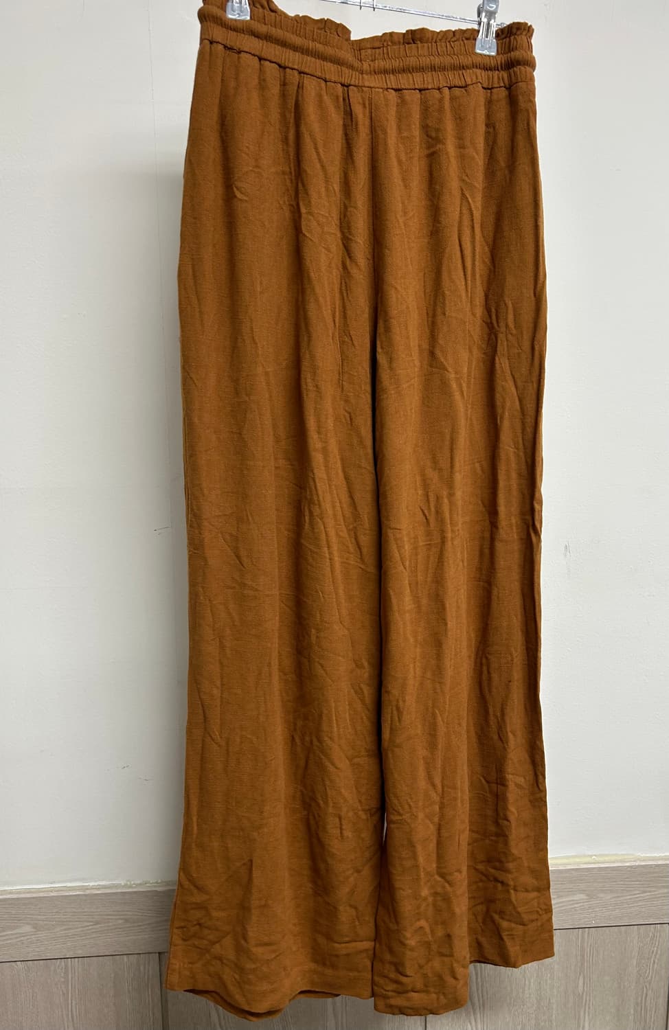 ZARA 와이드 밴딩 비스코스 린넨 팬츠 M 상품이미지4