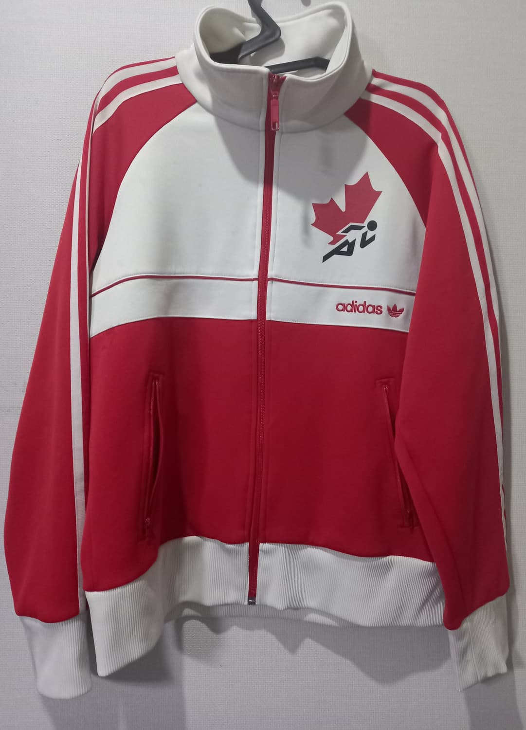 아디다스 캐나다 빨흰 트랙탑 저지 져지집업 105/XL 상품이미지1