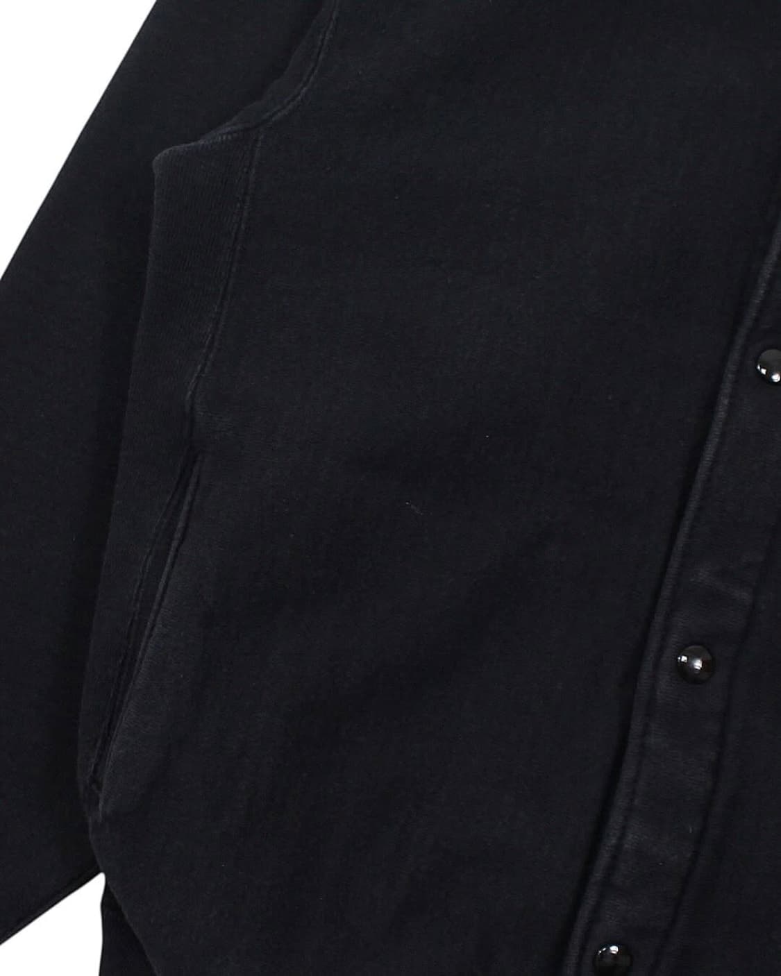 1990s USA 챔피온 리버스위브 스냅 가디건 블랙 빈티지 미국제 상품이미지8