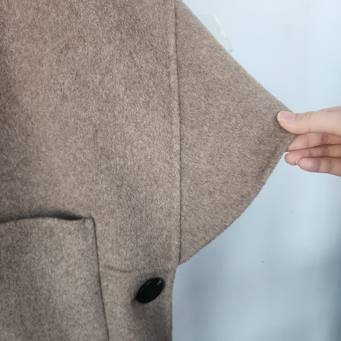 메종블랑쉬 케이프 코트 브라운 상품이미지5