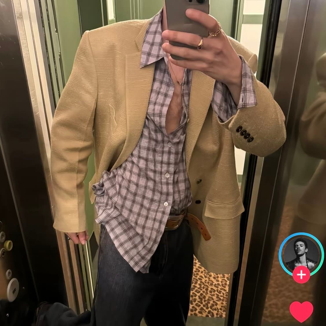 로렌 랄프로렌 스웨이드 폴리에스터 2버튼 페이슬리 재킷 상품이미지5