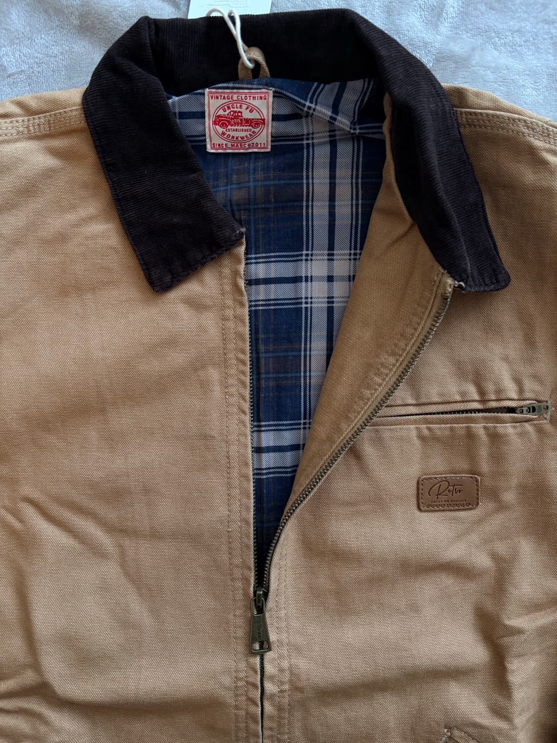 새제품 샌드브라운 워크자켓,  XL 상품이미지3