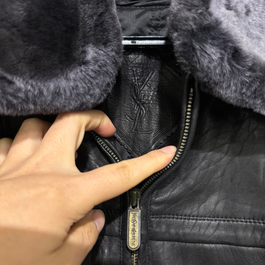 입생로랑 양가죽 자켓 상품이미지3