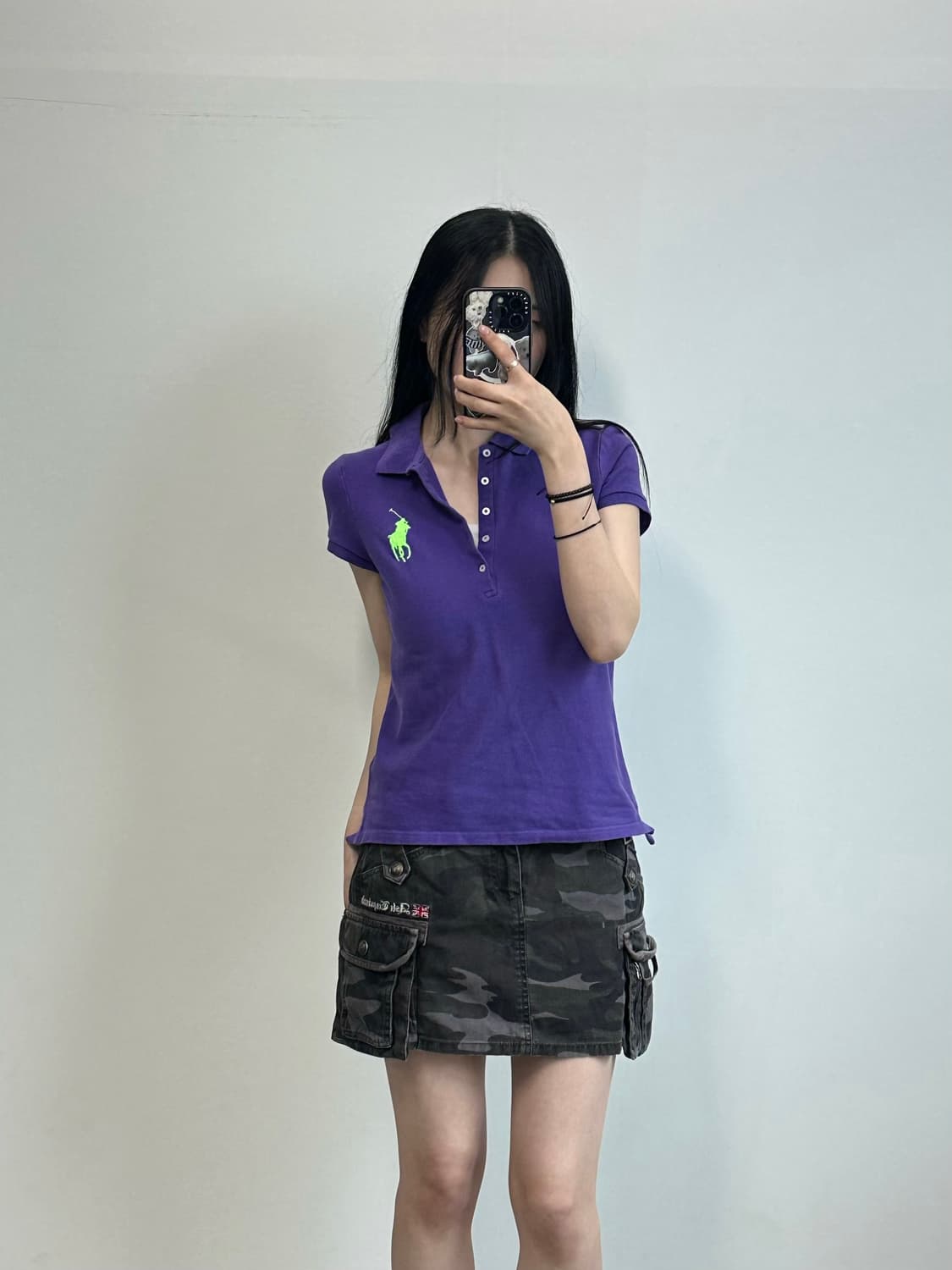 폴로 랄프로렌 빅포니 퍼플 피케 반팔 카라 티셔츠 상품이미지1