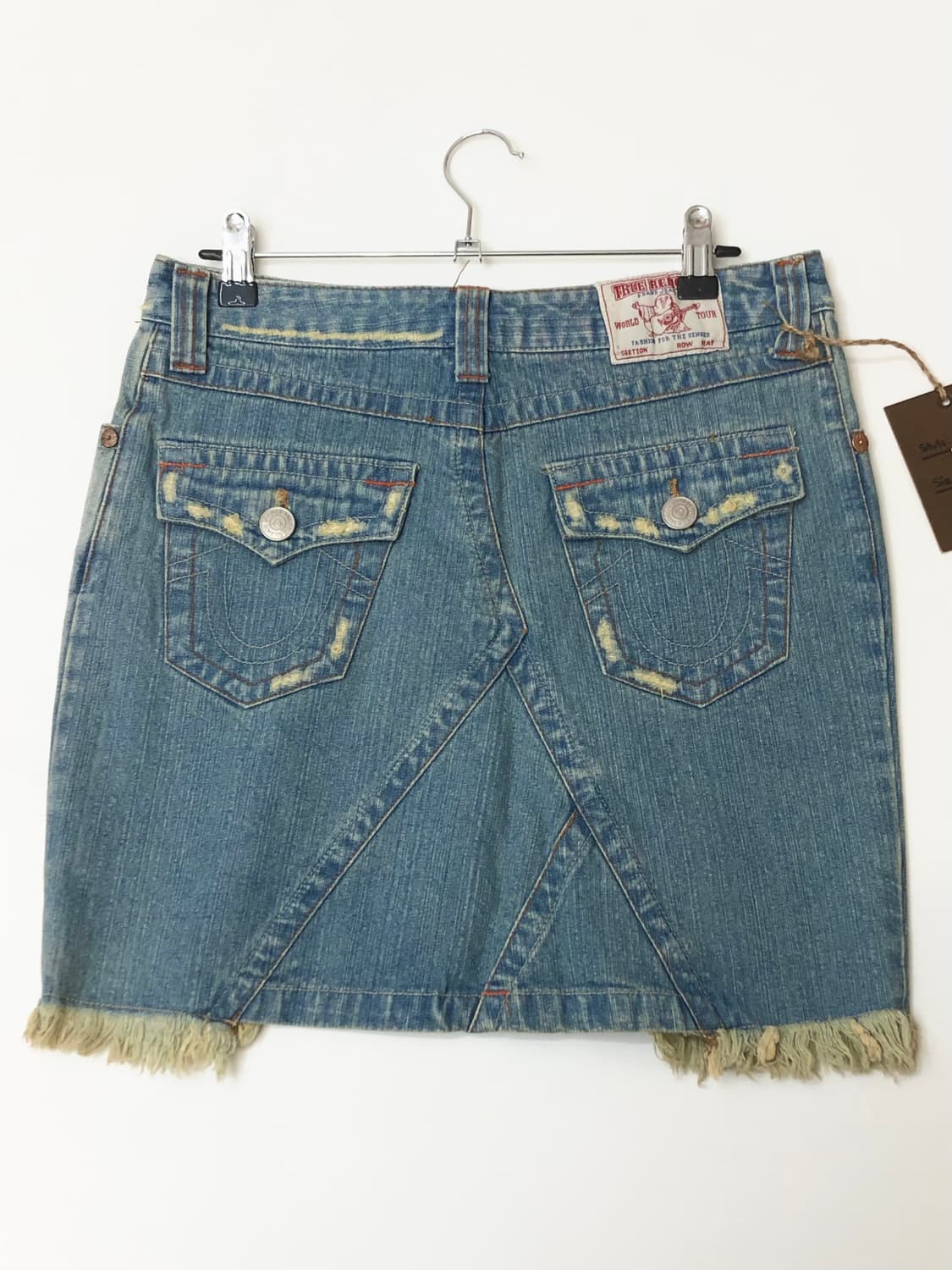 True Religion 트루릴리전 데님 조이 디스트레스 미디 스커트 상품이미지5