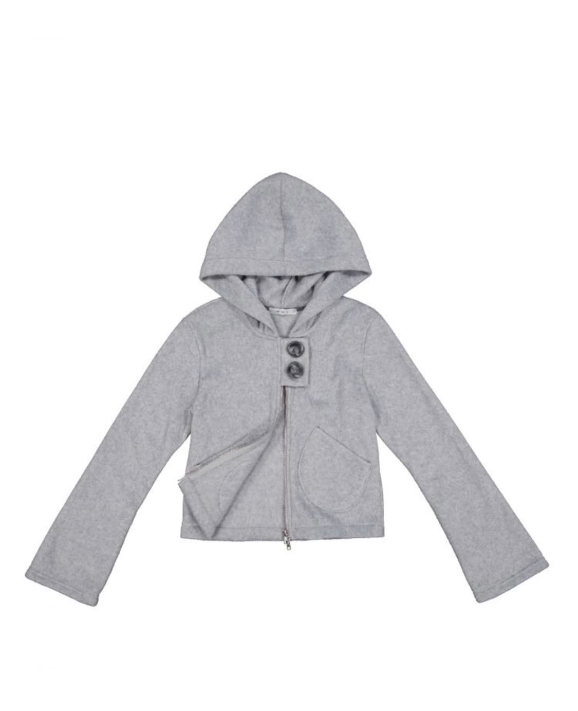 큘 포켓 플리스 후디 재킷 - 그레이 상품이미지2