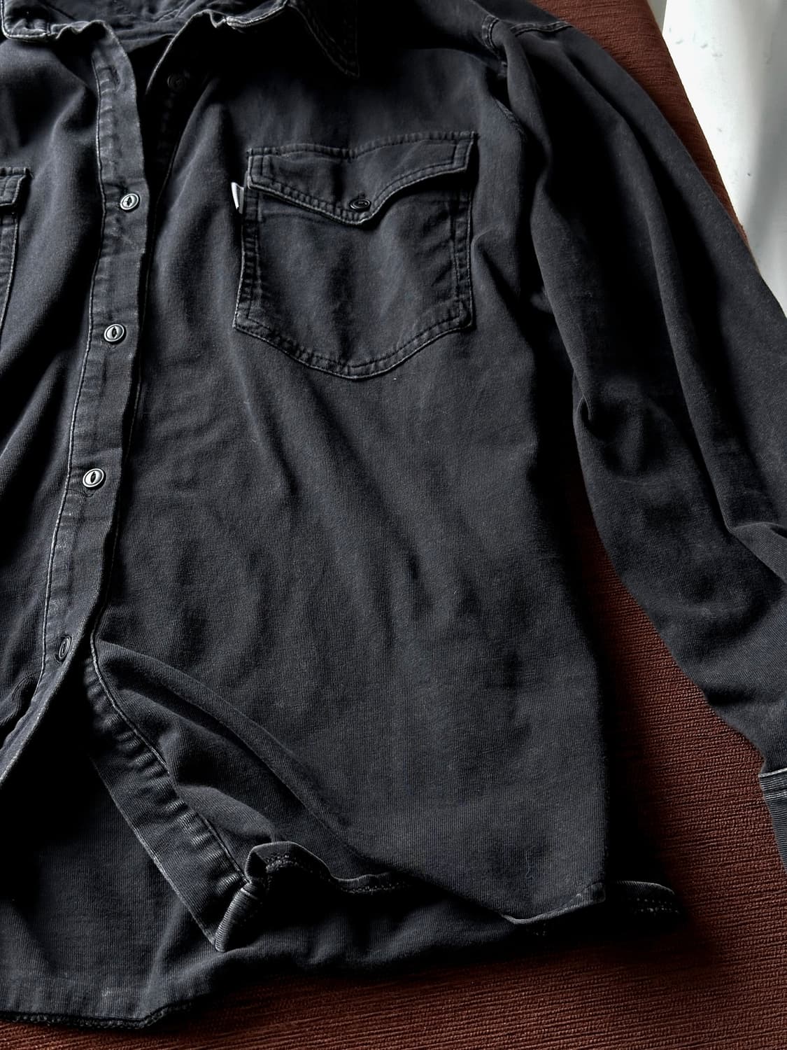 Irregular design wide collar cotton jers 상품이미지3