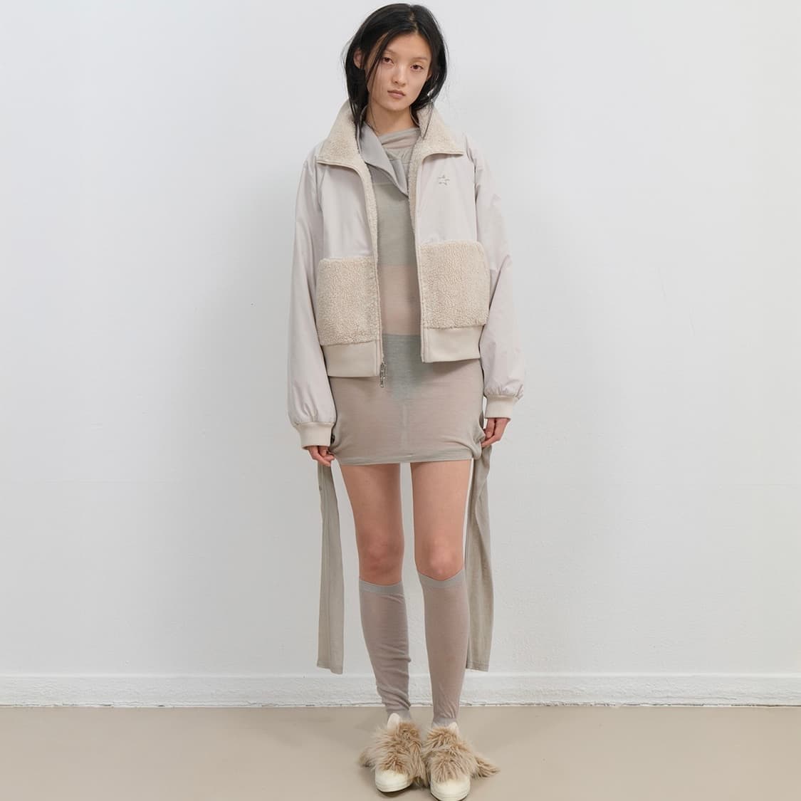 OJOS_Curved Cut Layered Tee 상품이미지4