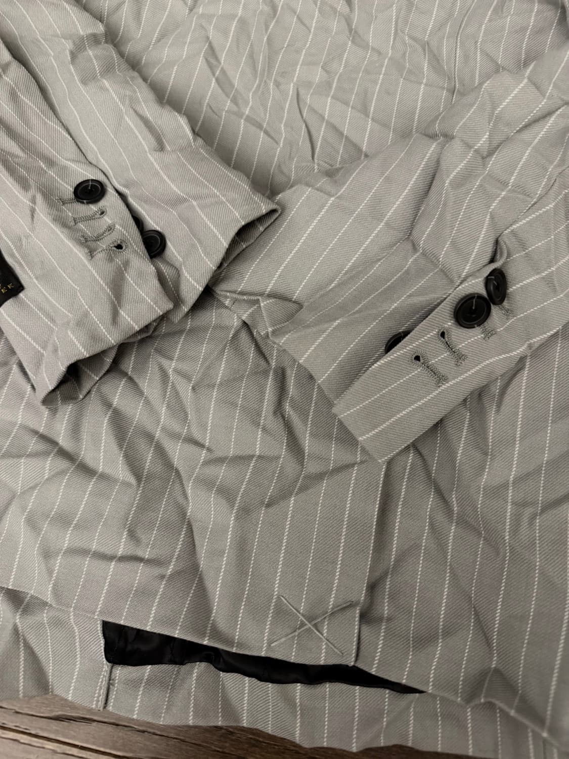 [스투시]더블브레스티드 수트_그레이 핀스트라이프 링클드_셋업 상품이미지7