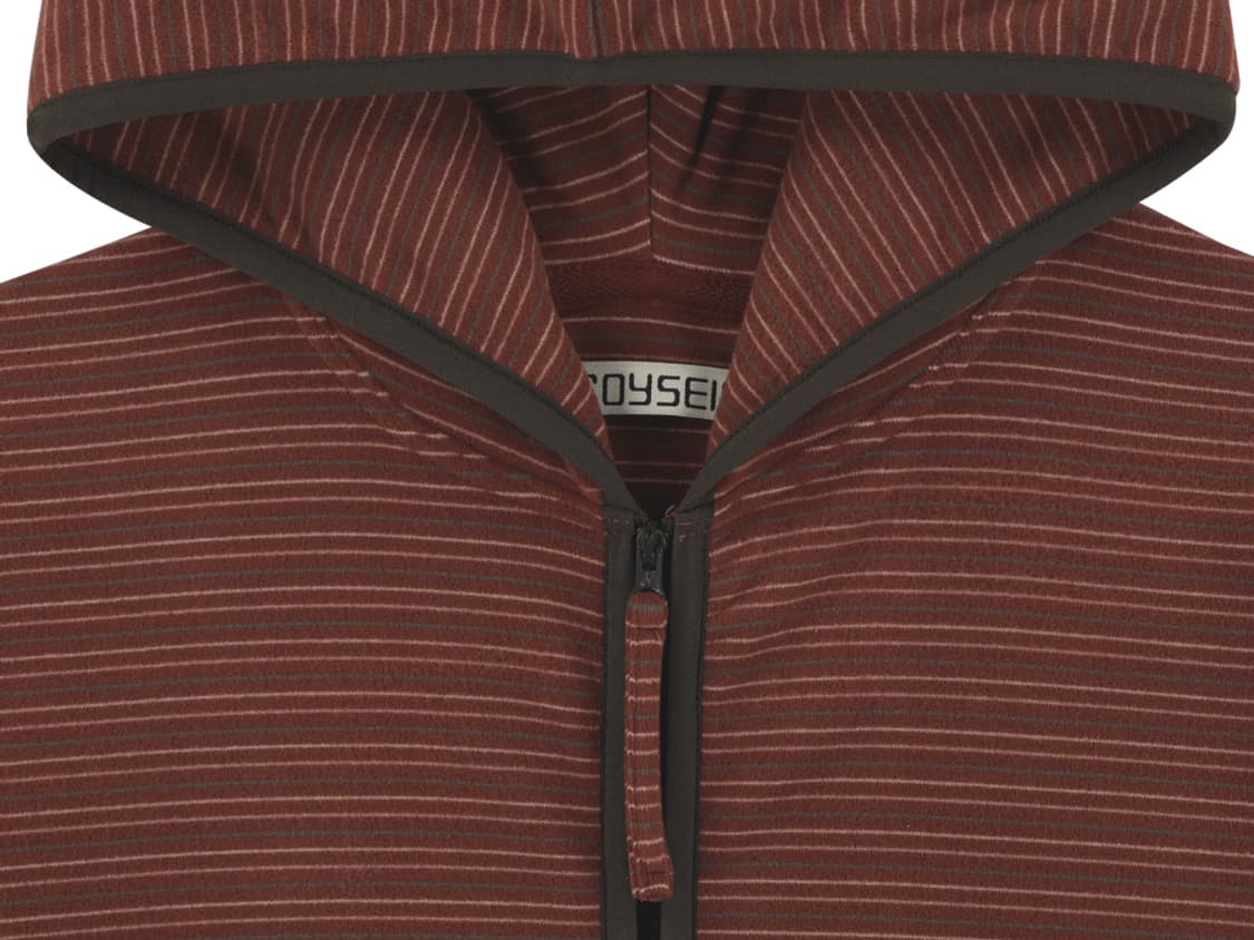 스트라이프 플리스 후드집업 레드 상품이미지6