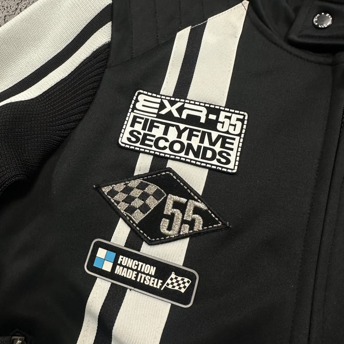 ✨ (바배) EXR 레이싱 블랙 여성 후드 집업 상품이미지3