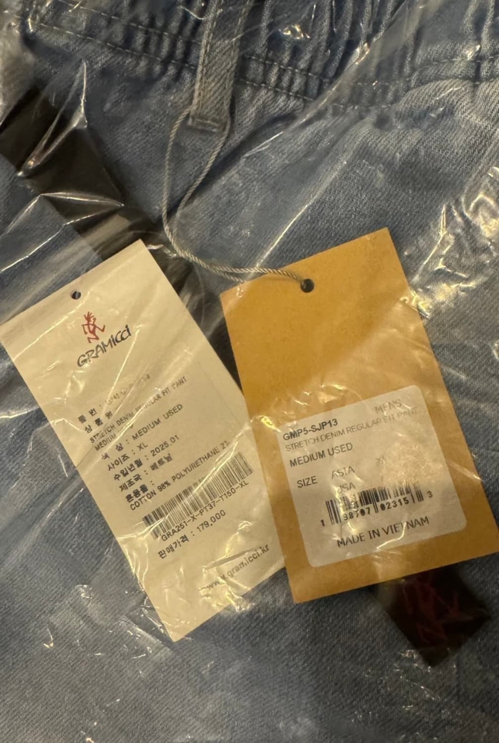 새상품) 그라미치 스트레치 데님 XL 미듐 유즈드 상품이미지4