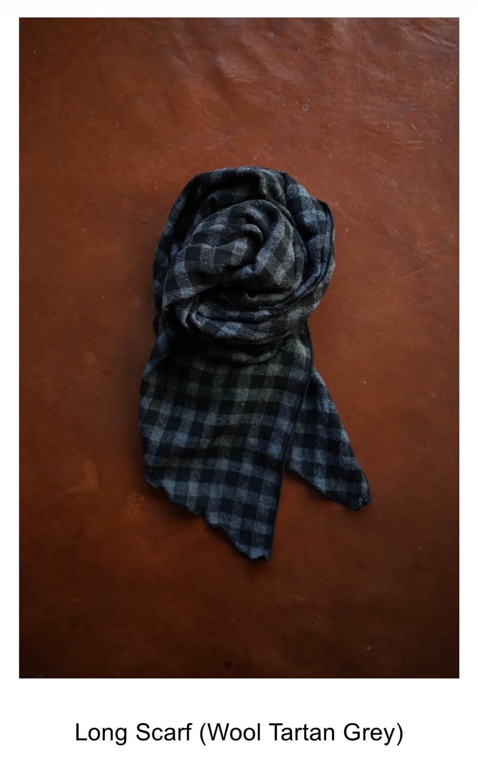Wardrobe41 Long Scarf (Wool Tartan Grey) 상품이미지3