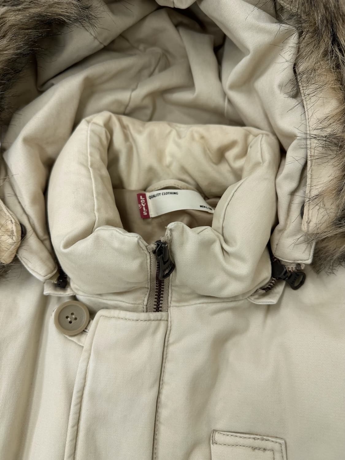 00s 리바이스 캔버스 패딩 아이보리 (L) 상품이미지3