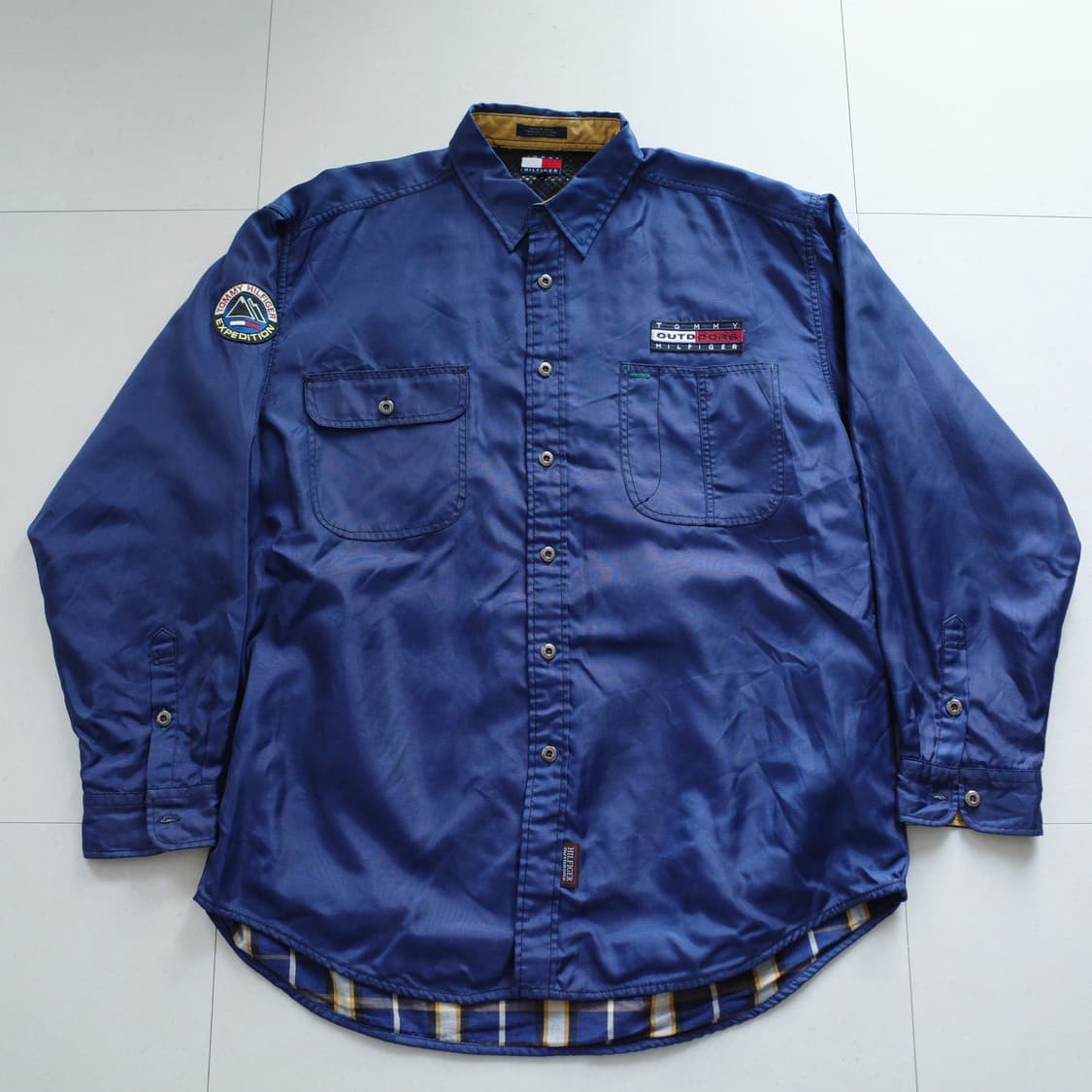 90s 타미힐피거 올드스쿨 아웃도어 셔츠 자켓 L 상품이미지1