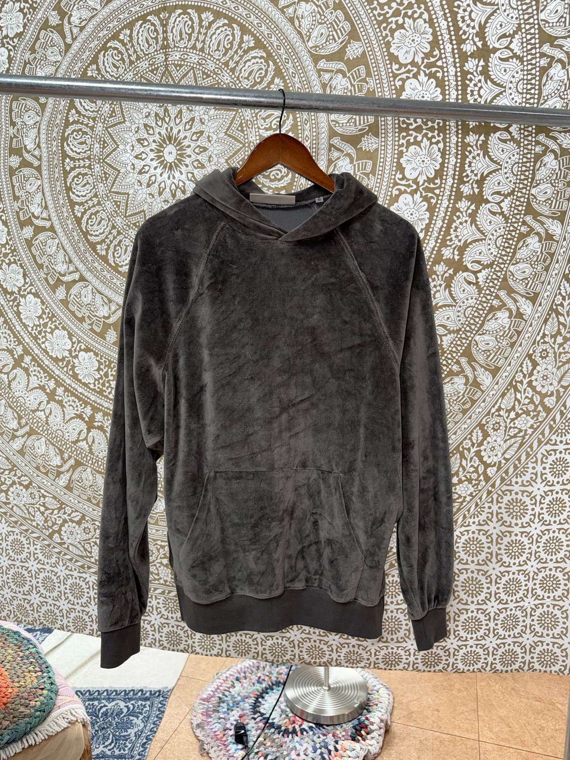 에센셜 여성 벨벳 후드티  상품이미지3