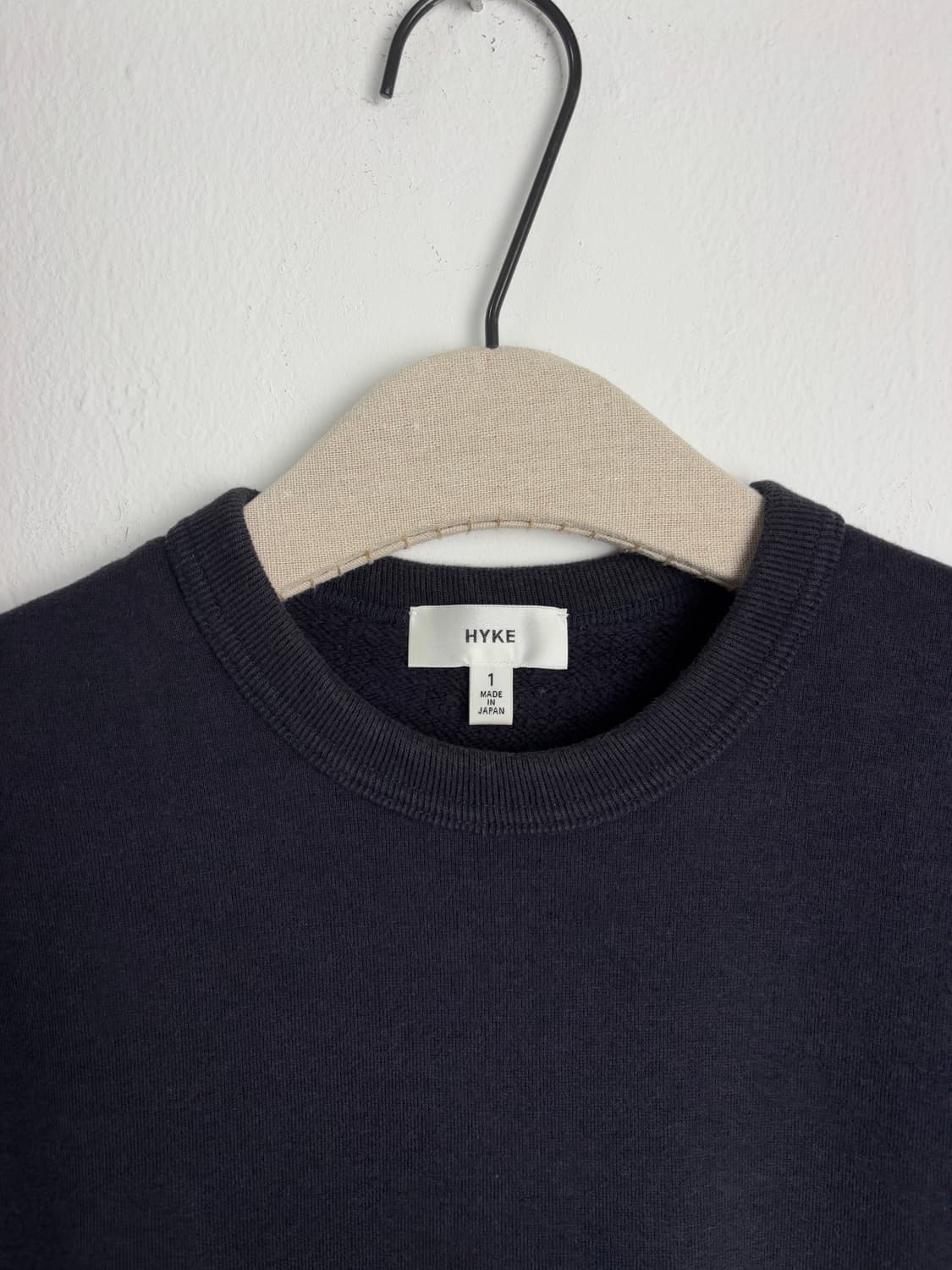 HYKE Navy Sweat T-shirt 상품이미지2