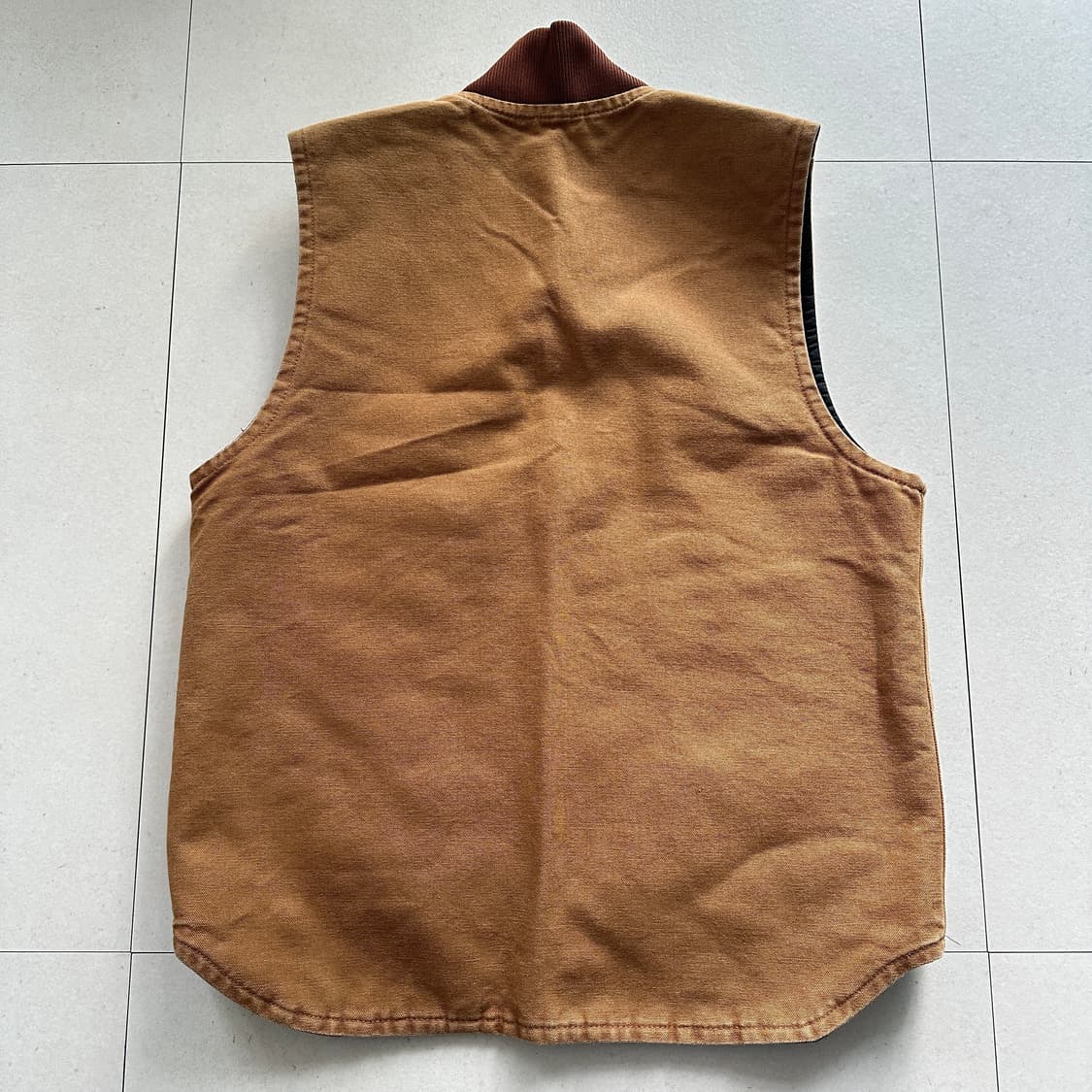 18년 생산 칼하트 V01 BRN 퀼팅 워크 베스트 브라운 M 상품이미지7