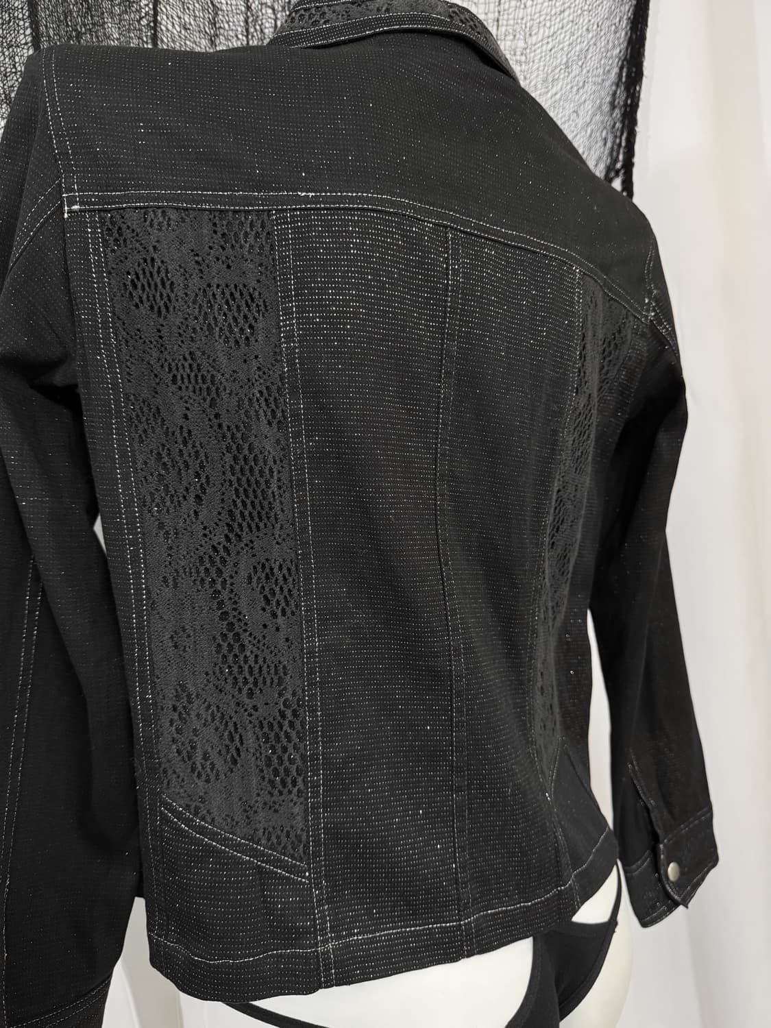 denim glitter snake jacket 상품이미지4