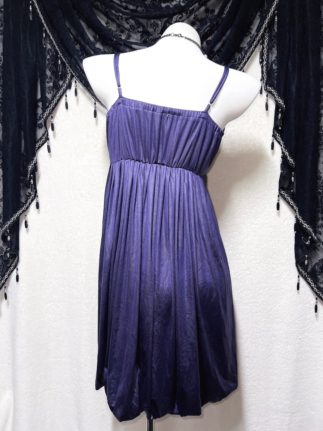 슈슈룬 바닐라깔 퍼플 벌룬 미니원피스 히메갸루 오네 고스펑크 파티드레스 상품이미지7