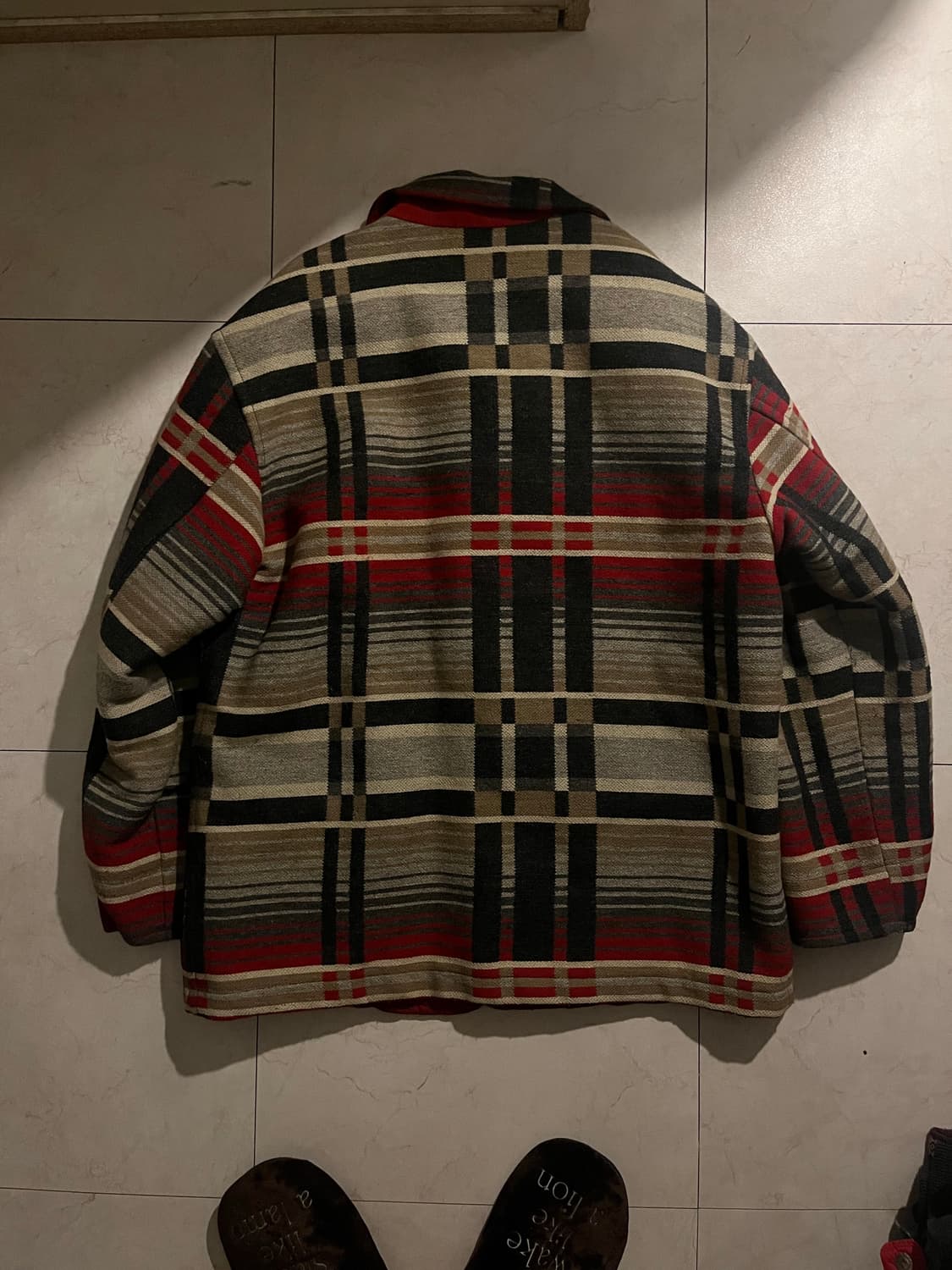 베네통 Benetton Made in italy 울 블렌드 코트 xl 상품이미지3