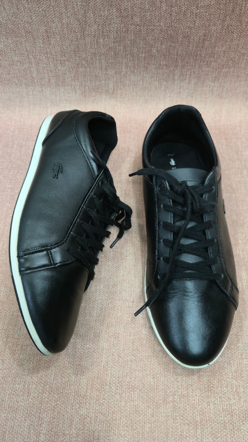 라코스테 265mm-  레이 레이스스니커즈 블랙레더 상품이미지1