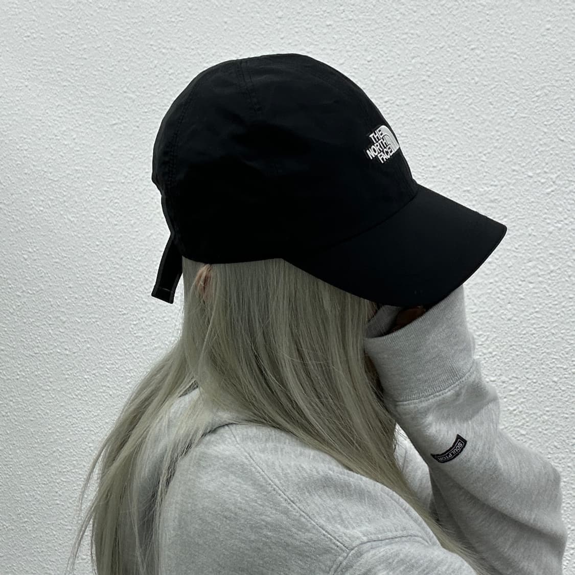 노스페이스 센터로고 블랙 볼캡 상품이미지2