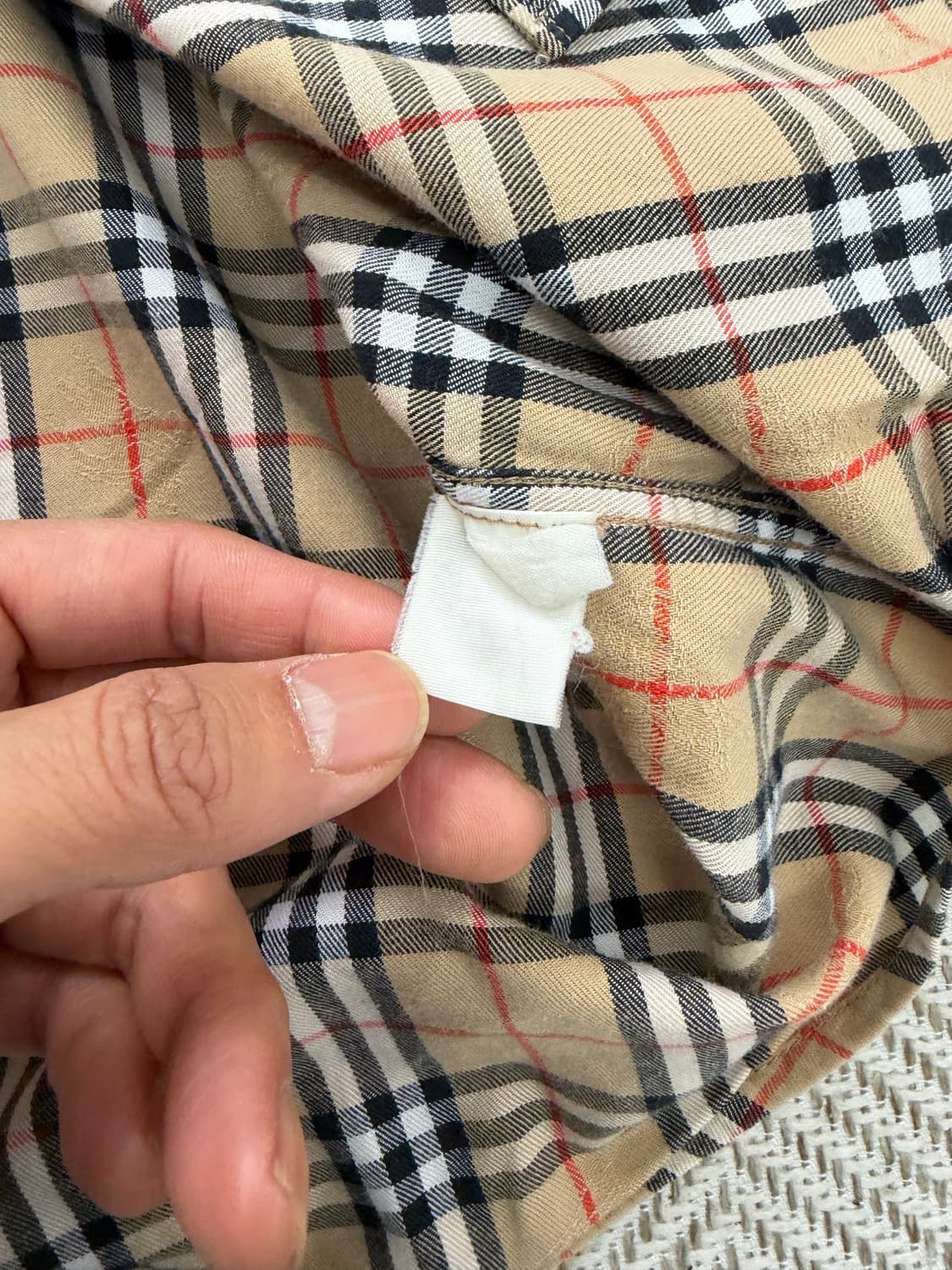 정품) 버버리 클래식 남성 노바체크 셔츠 L 상품이미지7