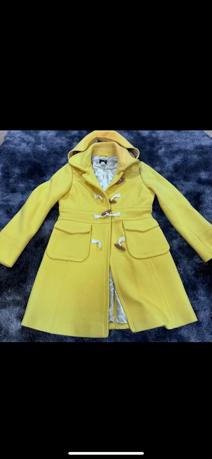 투티/0080 J.CREW 옐로우 후드 더플코트 상품이미지2