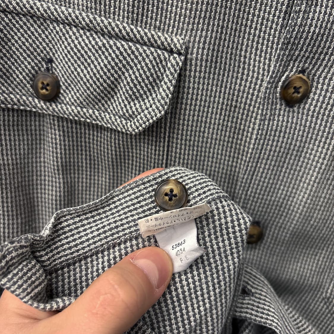 파타고니아 마이크로 핀 체크 코튼 워크셔츠 N1020 상품이미지7