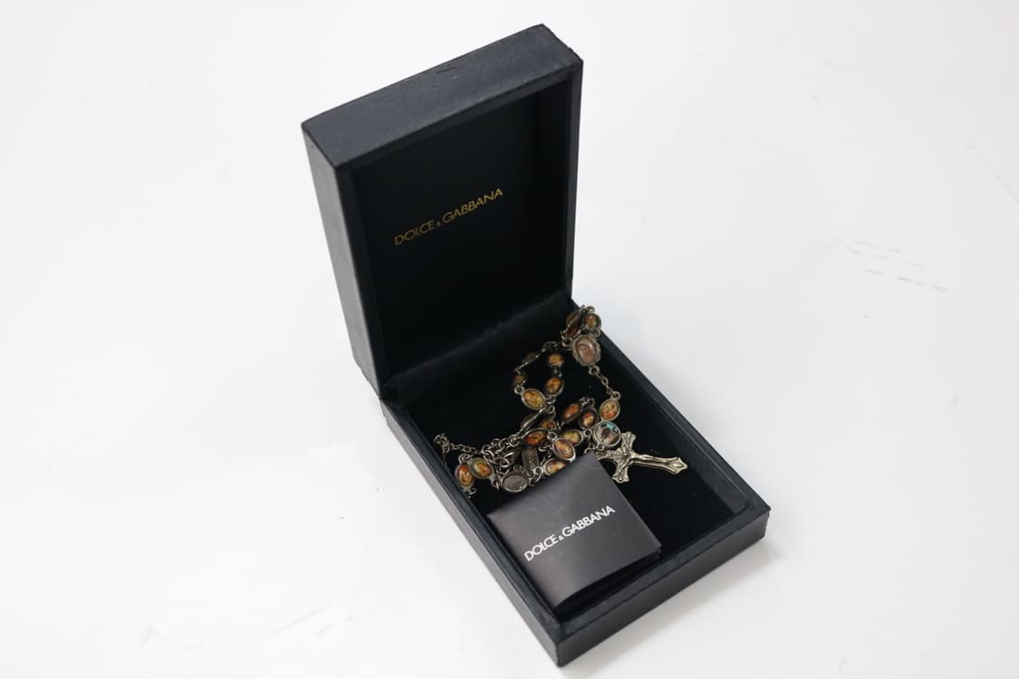 Dolce & Gabbana 돌체앤가바나 빈티지 마리아 실버 묵주 목걸이 상품이미지3