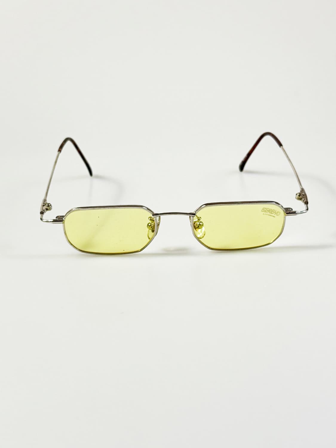 SERENO 실버 메탈 슬림 스퀘어 빈티지 틴트 안경 상품이미지1