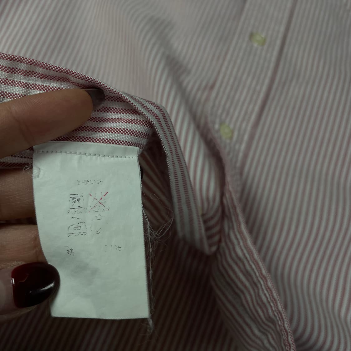 브룩스브라더스 핑크 스트라이프 원포켓 긴팔 셔츠 15-31 상품이미지7