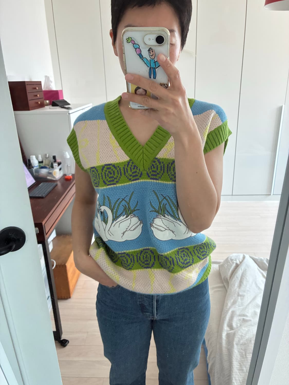 하우스 오브 써니 스완 레이크 니트 베스트 / UK8(S) 상품이미지6