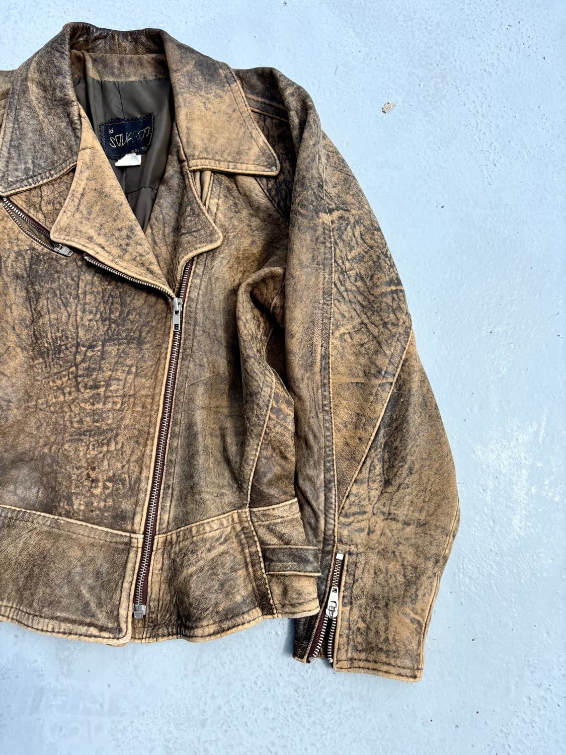 “Vintage” Genuine Leather Grunge Washed  상품이미지3