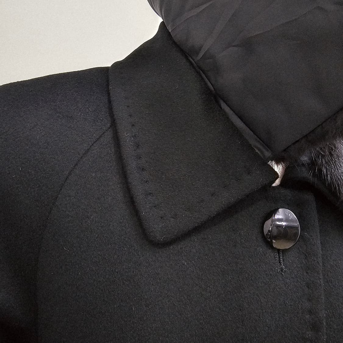 캐시미어100 블랙 밍크카라 빈티지 롱코트 상품이미지8