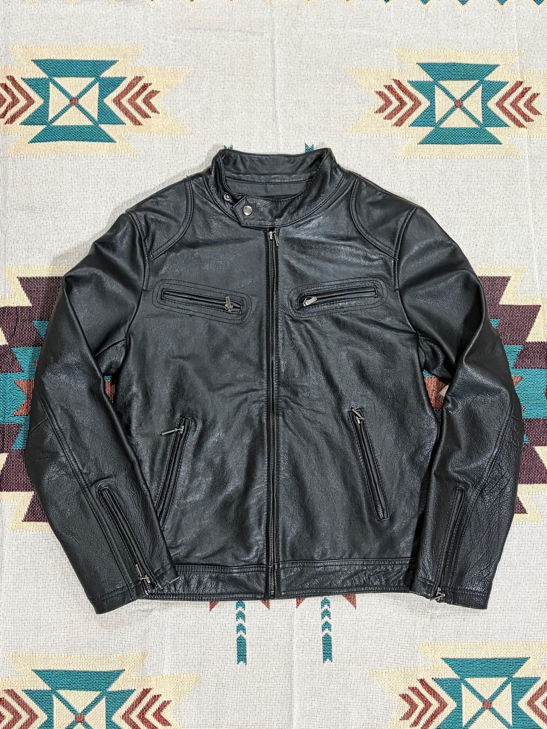 Lars Bell 카페레이서 싱글라이더 가죽 자켓 상품이미지1