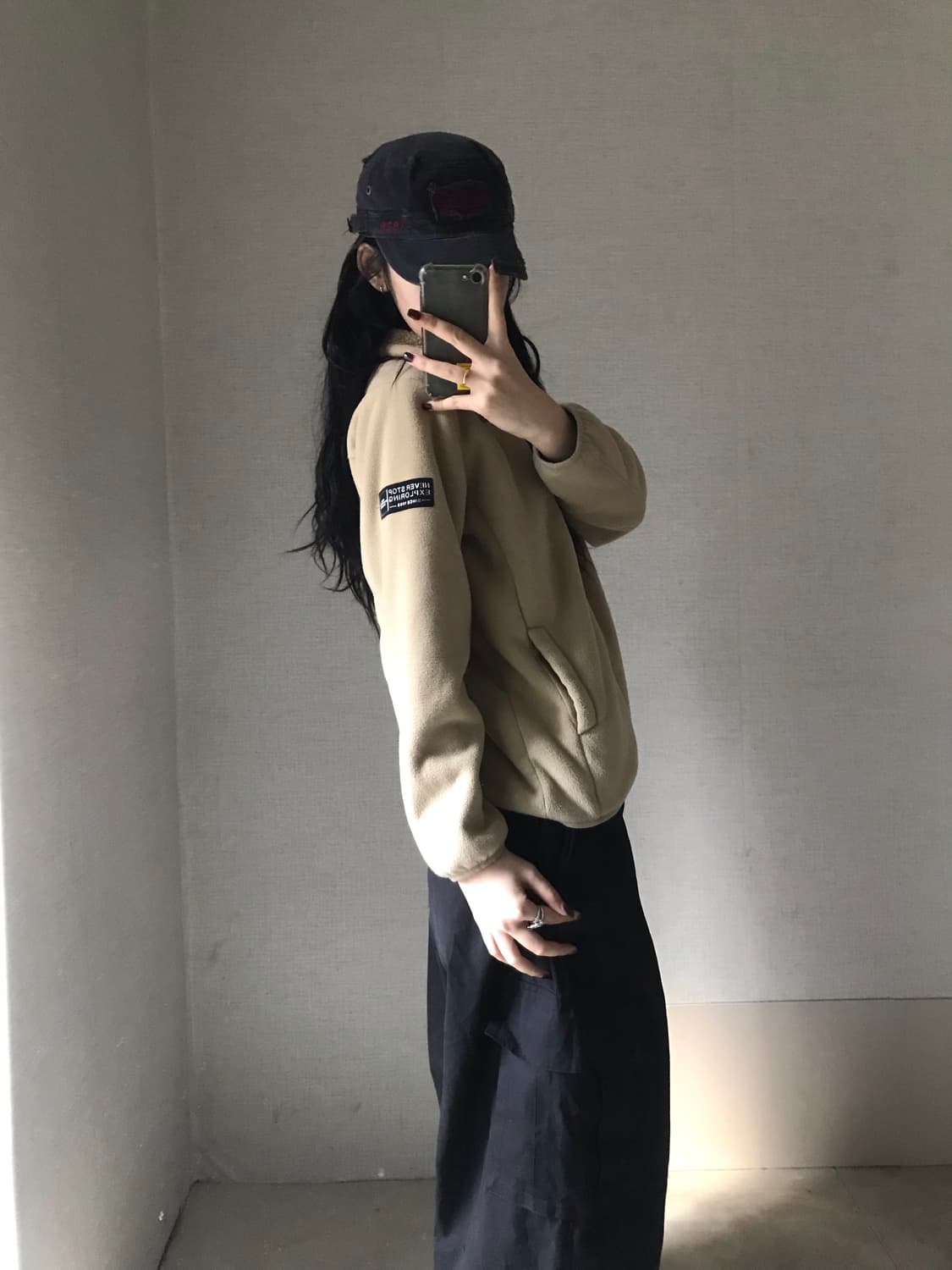 노페 베이지 후리스 상품이미지5