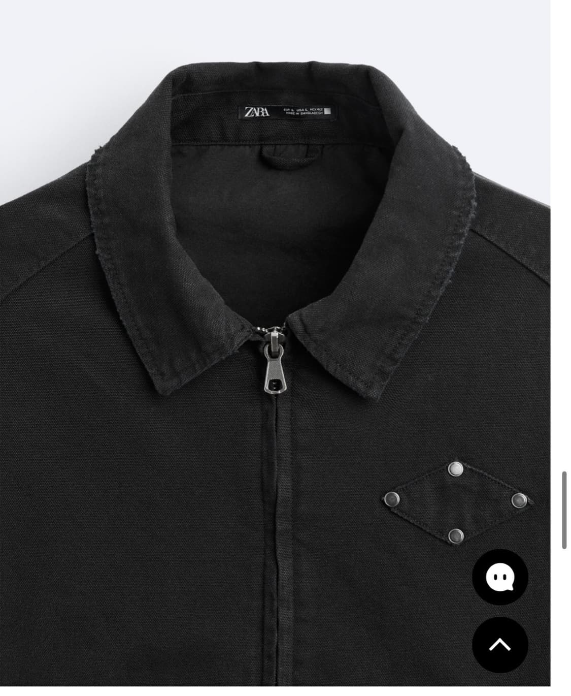 (새상품)(L) ZARA 자라 스터드 워시드 자켓 판매 상품이미지7