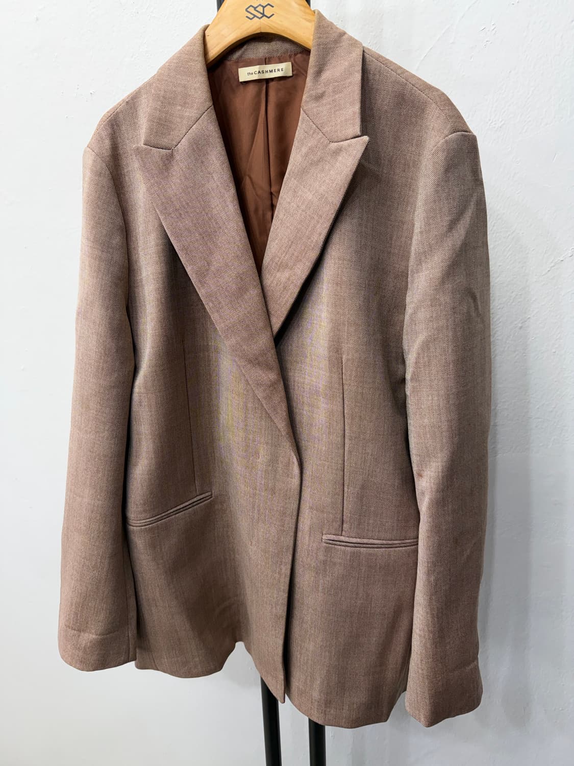 정품) 더캐시미어 한섬 여성 브라운 자켓 82 상품이미지3