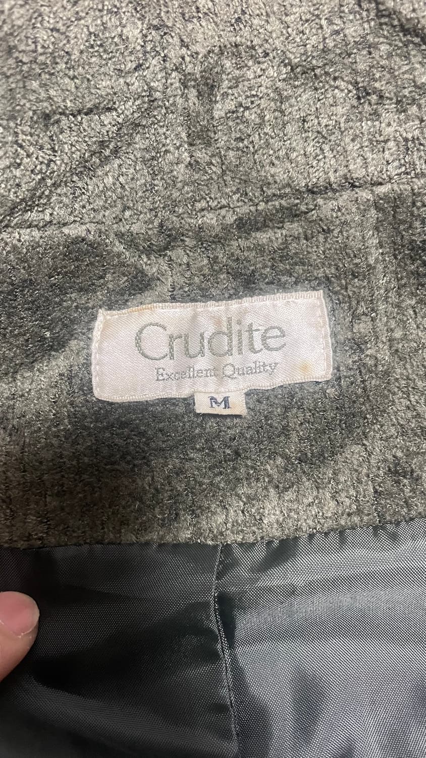 JPN 90s 일본 빈티지 Crudite 크루디트 벨벳 카키 셔츠자켓 M 상품이미지6