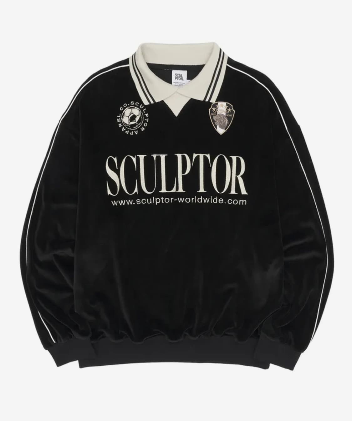 스컬프터 Velour Soccer Jersey Black L 상품이미지1