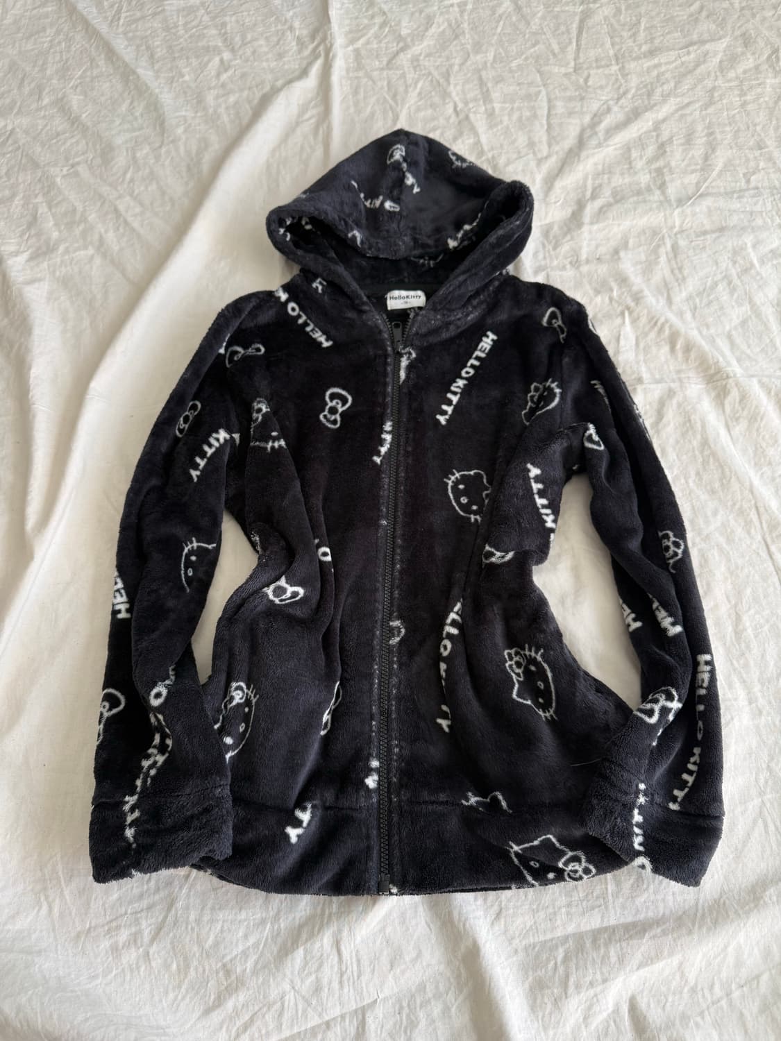블랙 헬로키티 수면 후드집업 상품이미지1