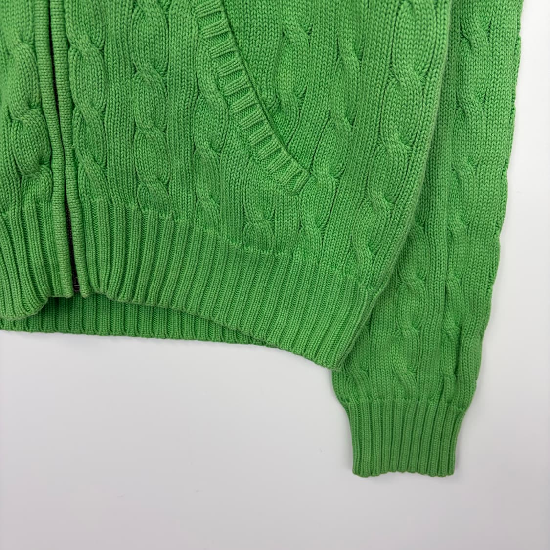 폴로 랄프로렌 꽈배기 니트 후드 집업 상품이미지5