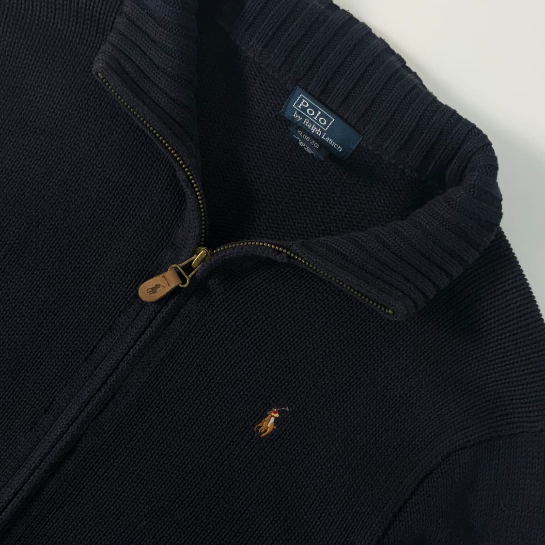 Polo   폴로 랄프로렌 자수 코튼 니트 집업 상품이미지3