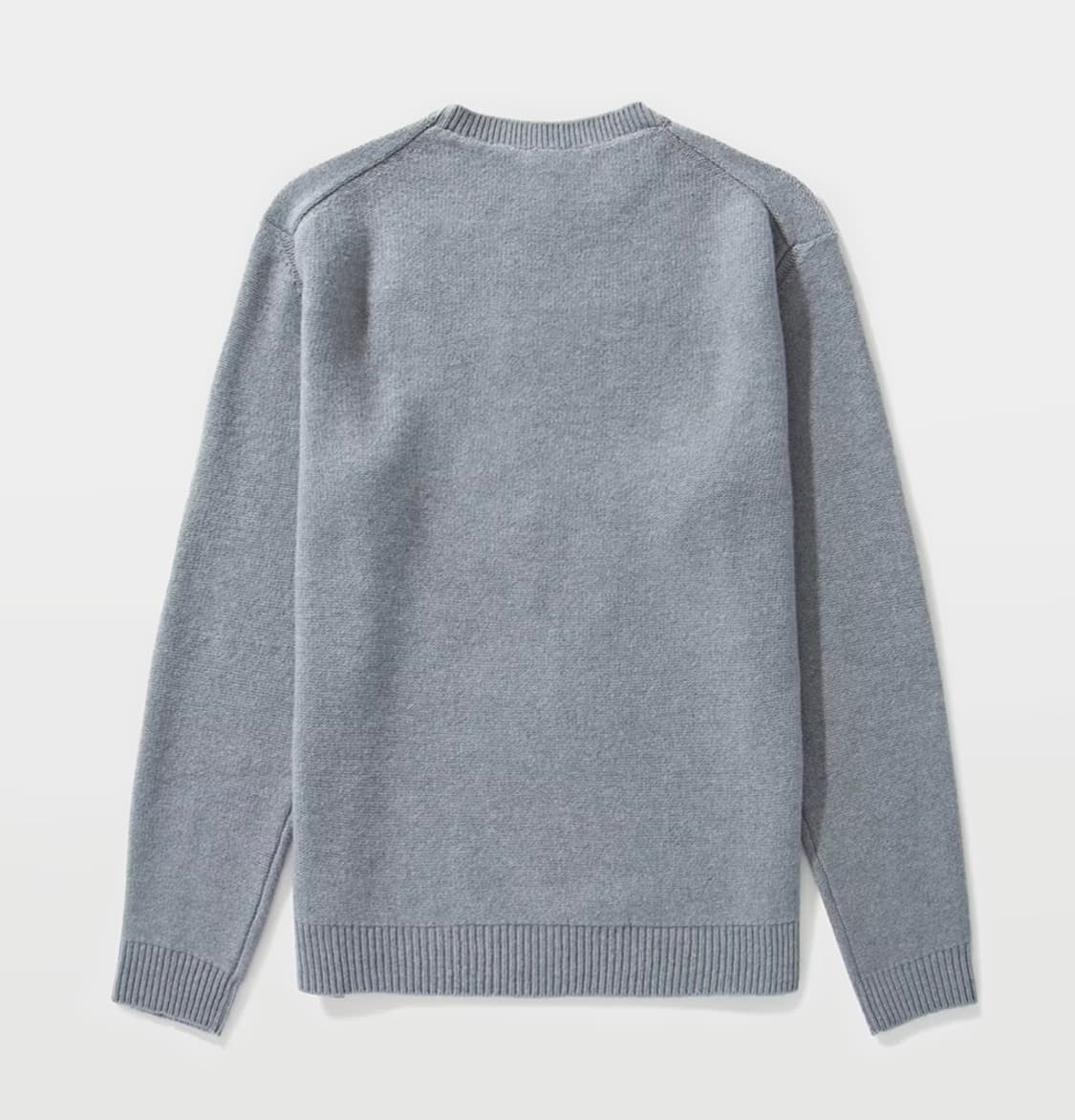 새상품(XS)메종키츠네 빅 폭스헤드 자카드 니트 그레이 상품이미지2