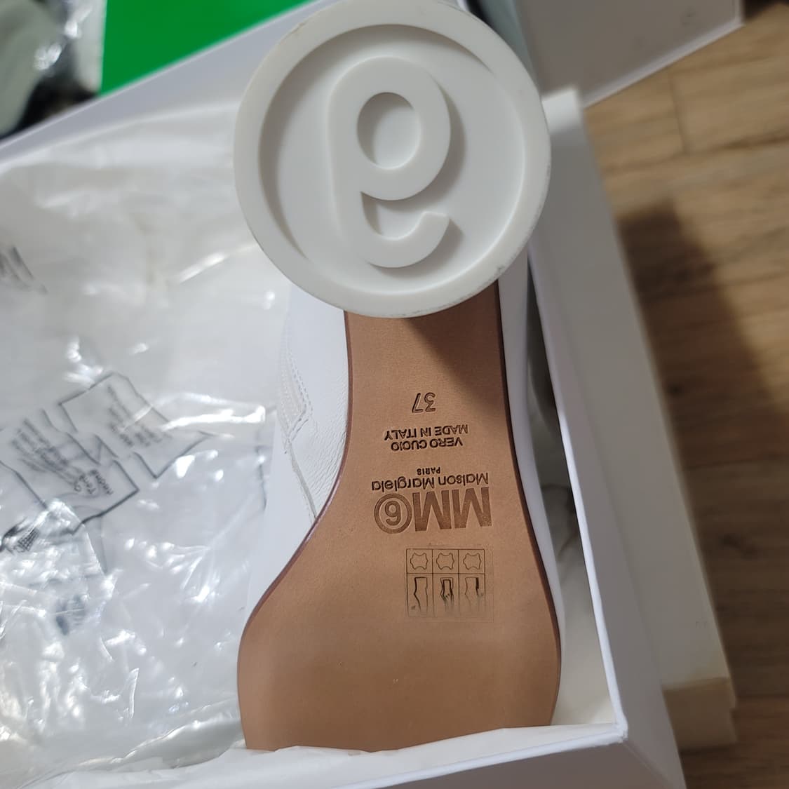 메종 마르지엘라 여성 스티치 레더 화이트 앵클 부츠(새상품) 상품이미지5