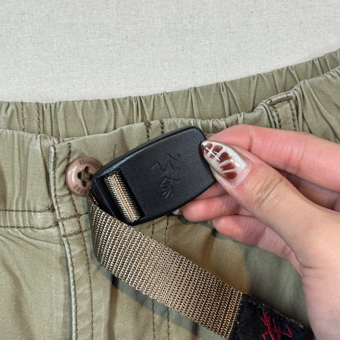 M) 그라미치 카키 브라운 팬츠 면바지 상품이미지5