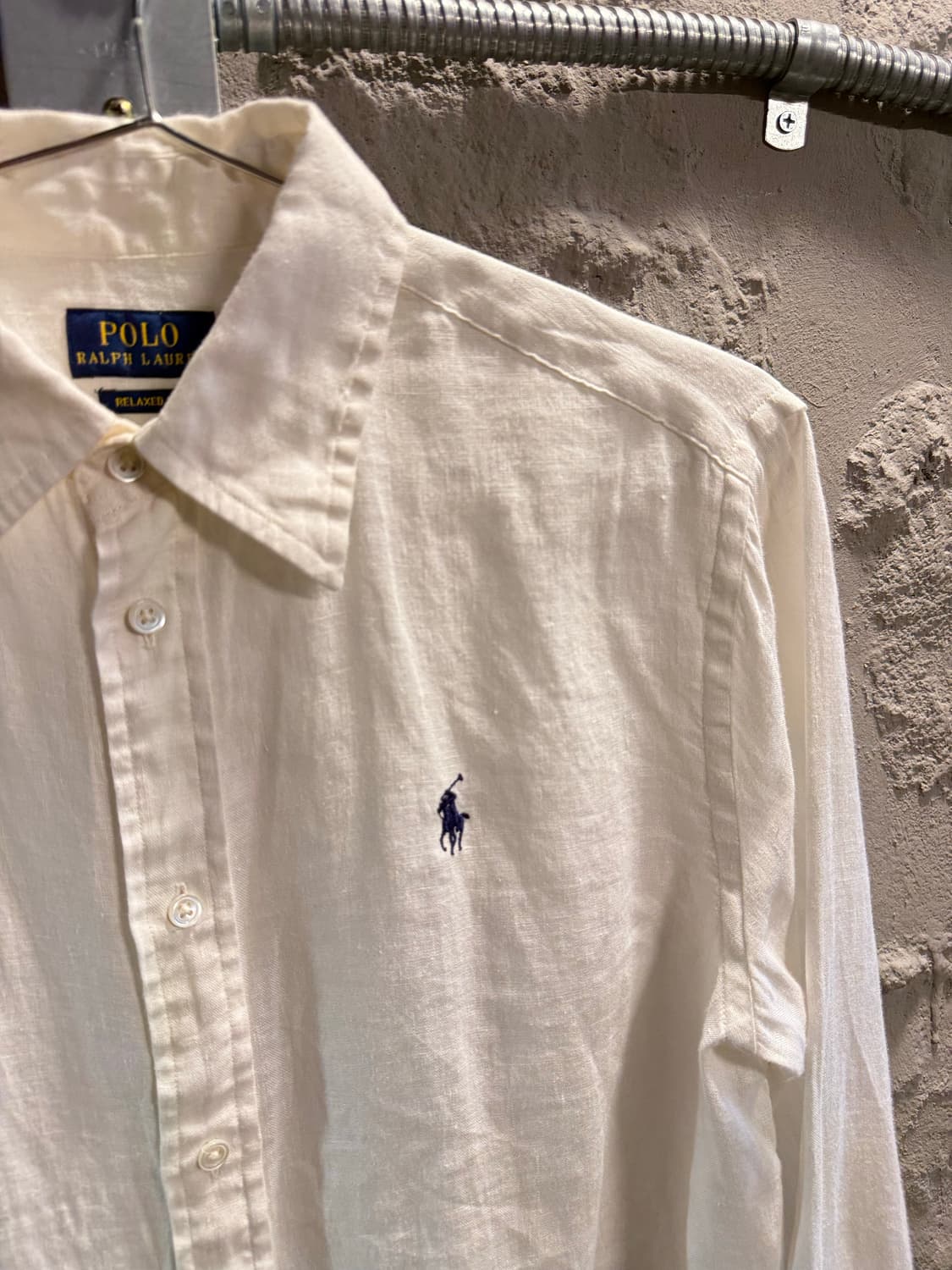 폴로랄프로렌 POLO 린넨 셔츠 아이보리 S 상품이미지3